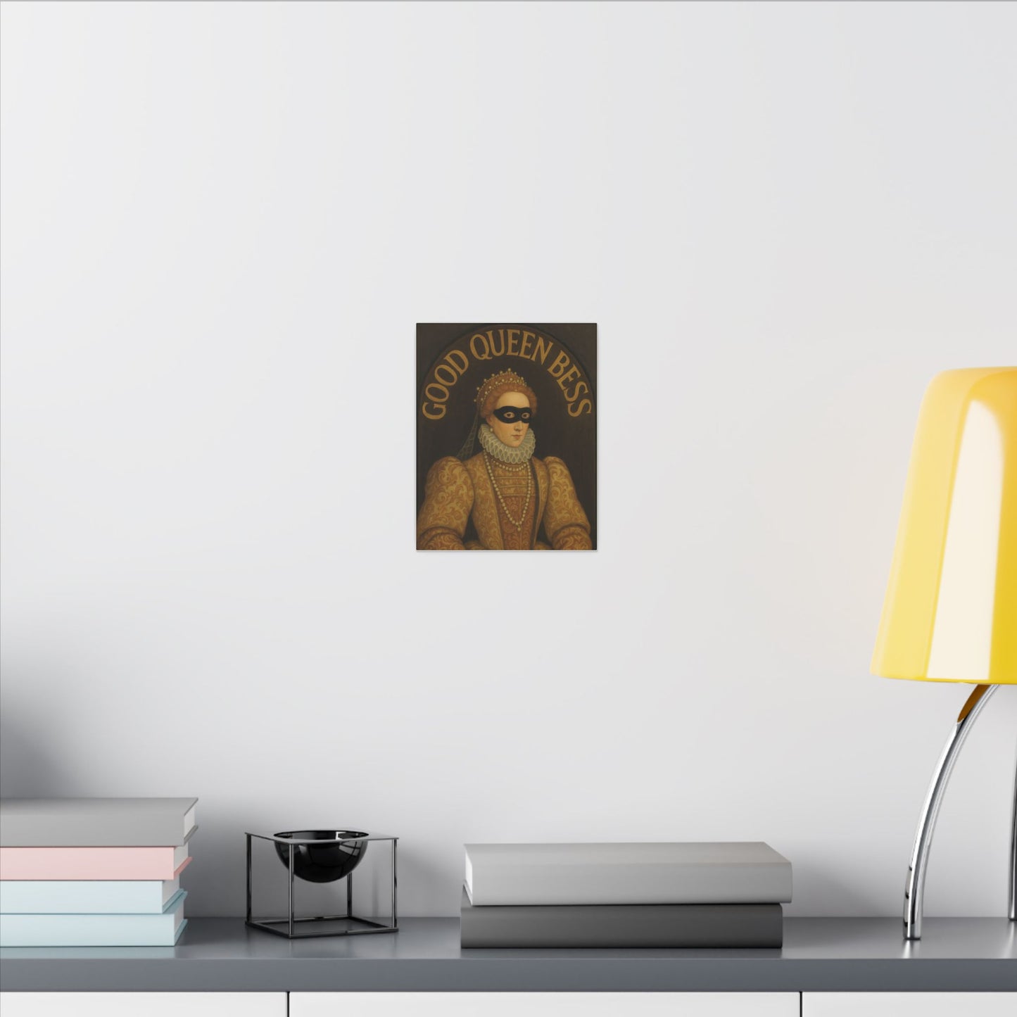 Good Queen Bess in a Mask - Unframed Canvas