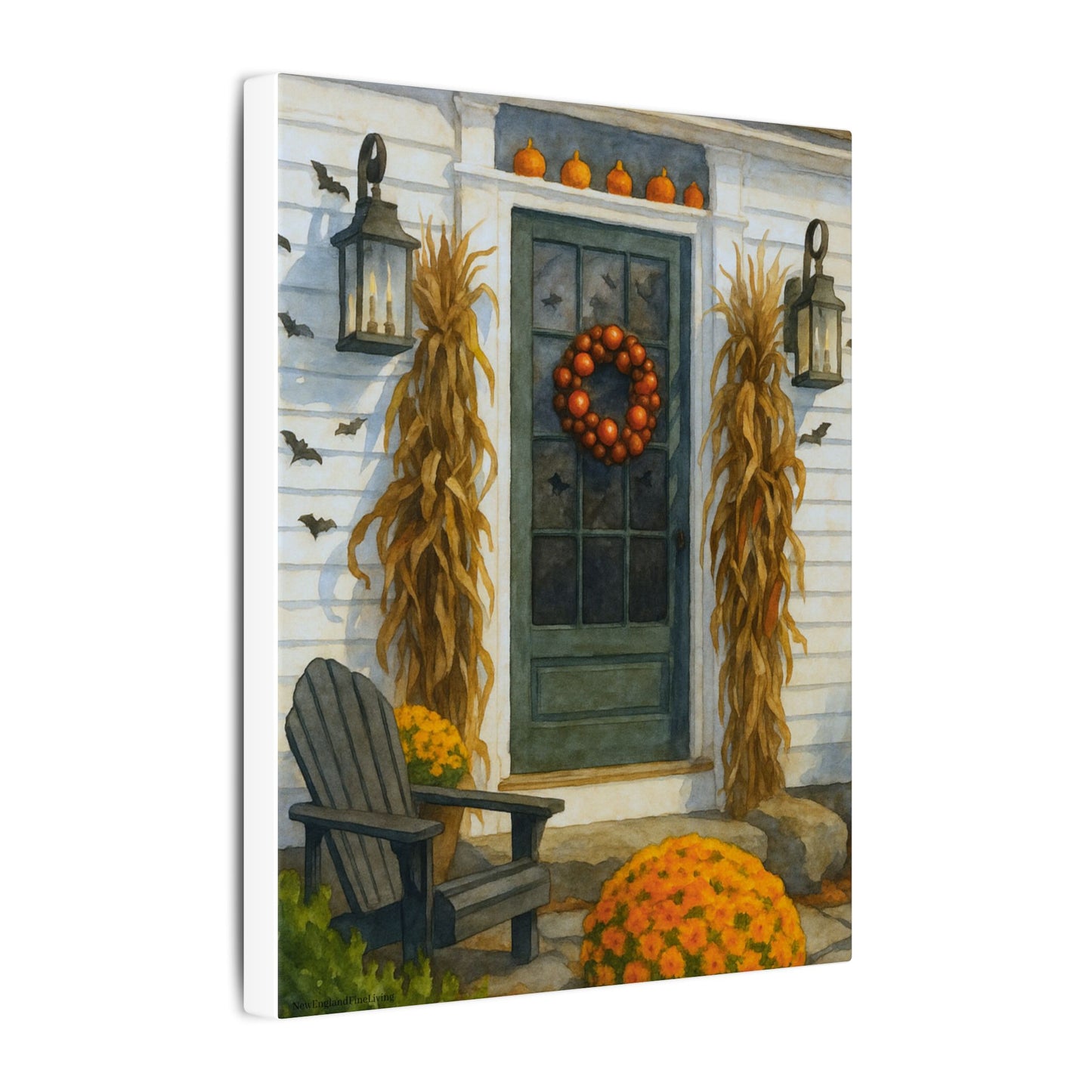 “Falloween in New England” – Stretched Canvas Artwork