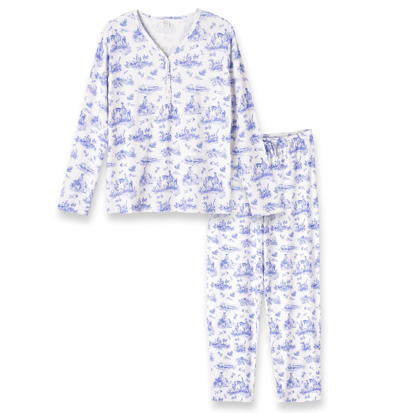 * Toile de Jouy Women's Bamboo Pajamas