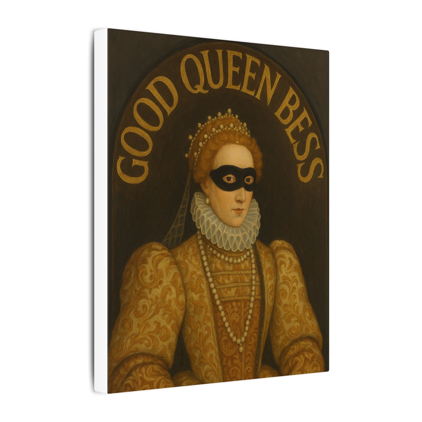 Good Queen Bess in a Mask - Unframed Canvas