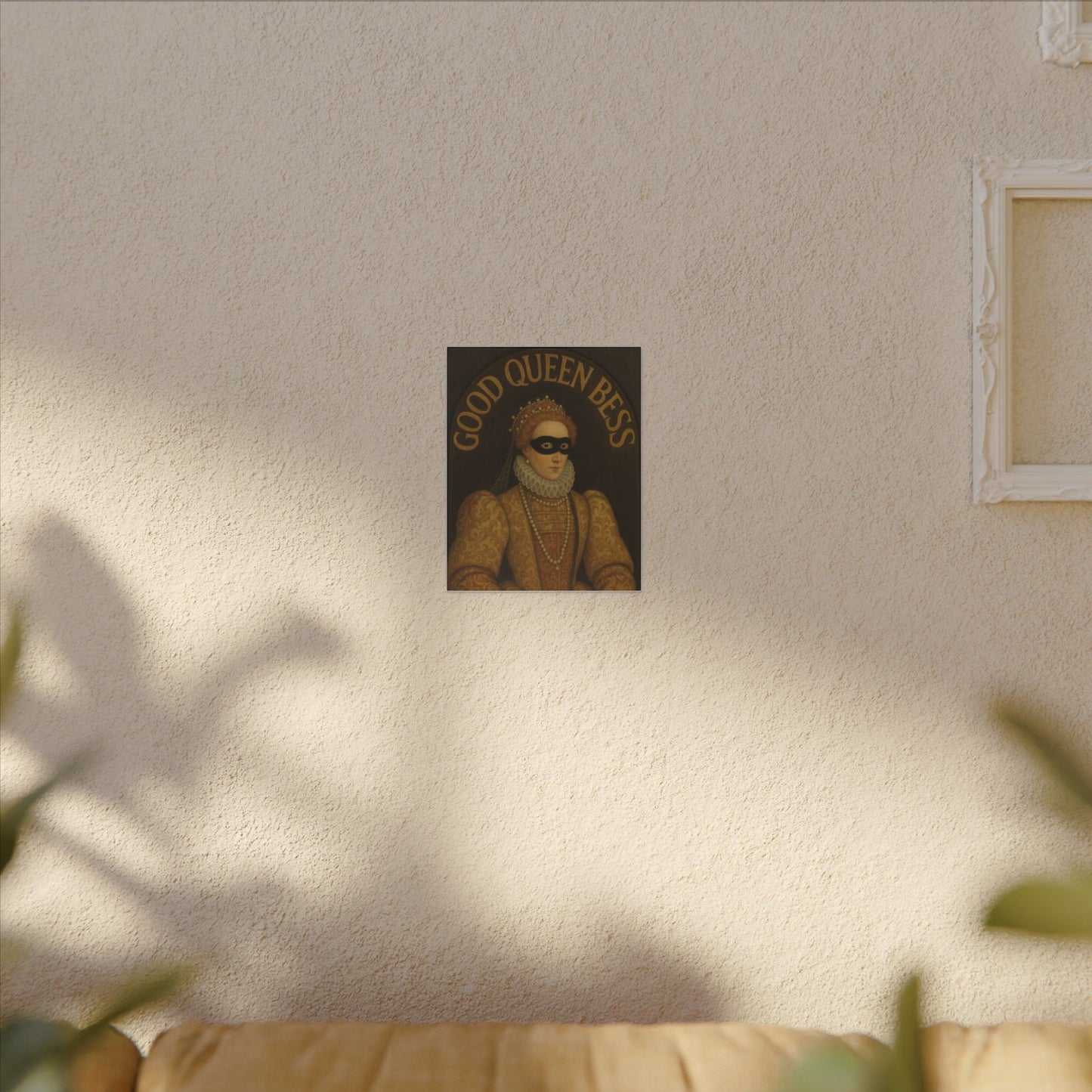Good Queen Bess in a Mask - Unframed Canvas
