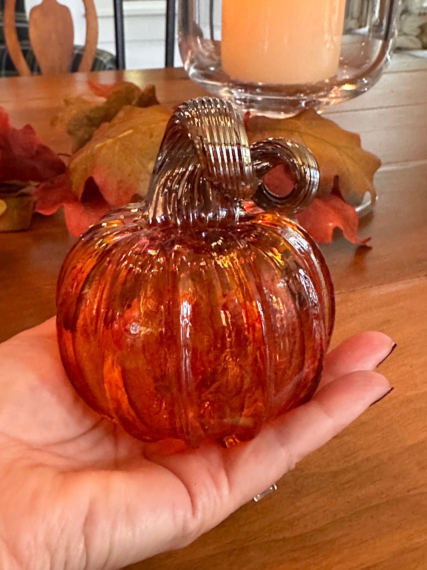 Amber Glass Pumpkin