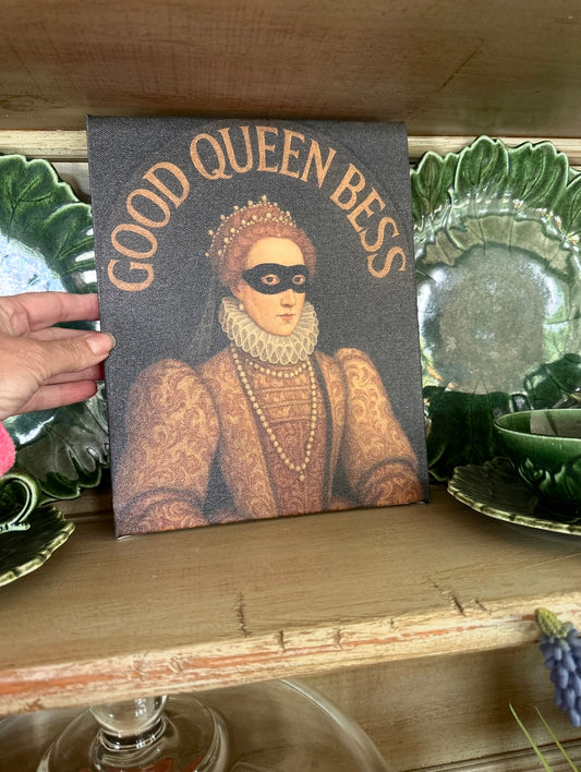 Good Queen Bess in a Mask - Unframed Canvas