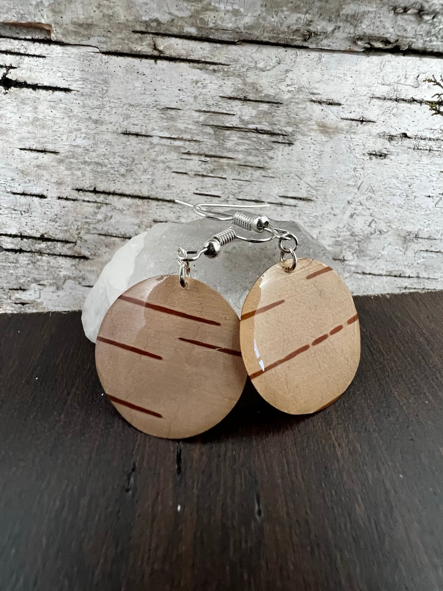 Birch Bark Earrings