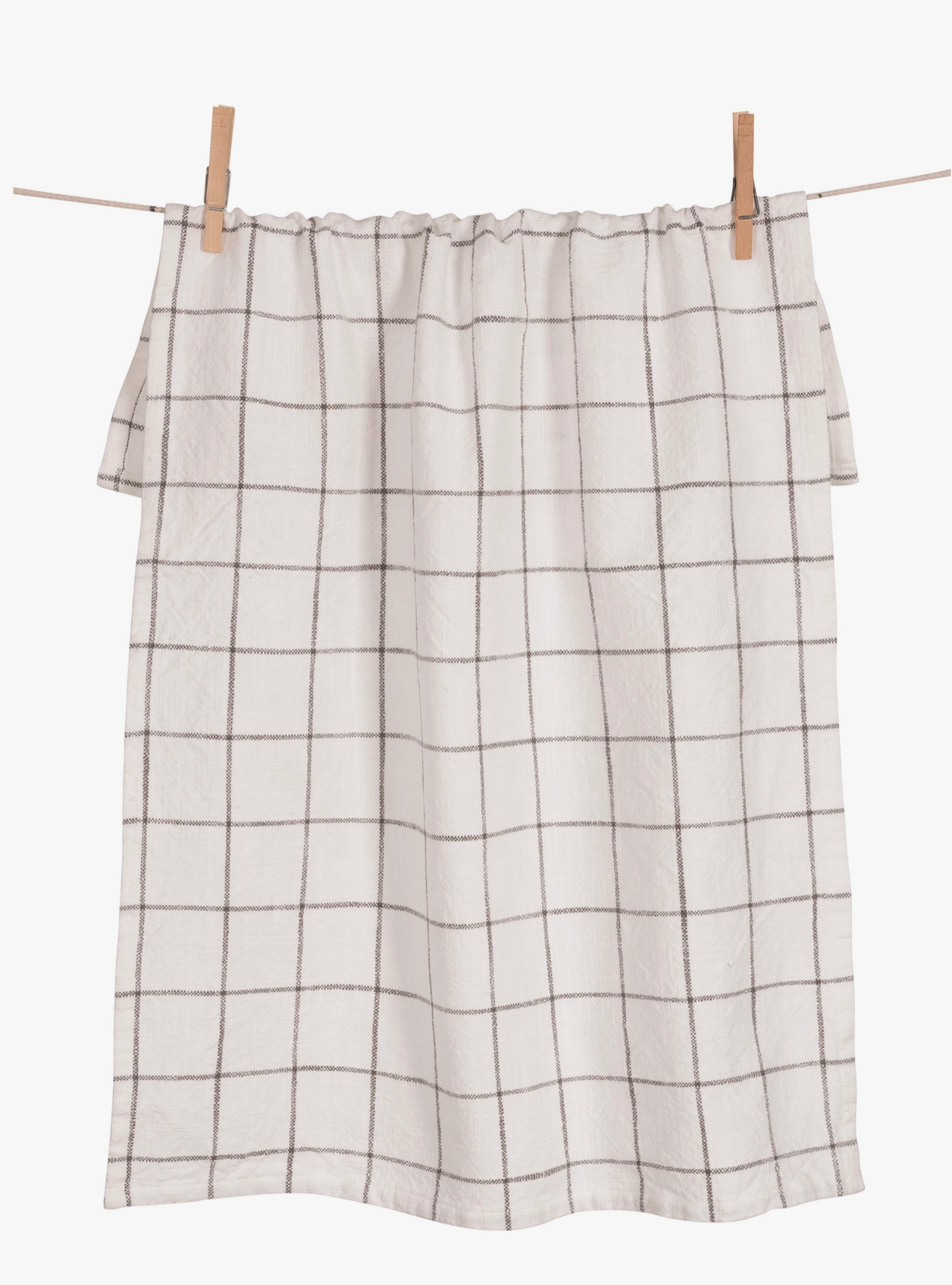 Pewter and white soft kitchen towel