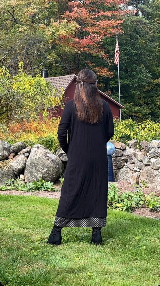 Long Sleeve Ribbed Duster Sweater Cardigan