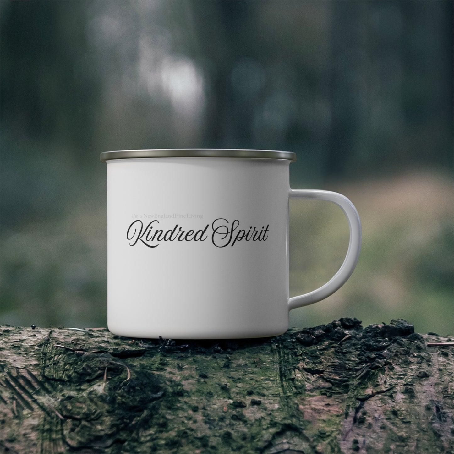 Kindred Spirit Enamel Camping Mug - Perfect for Outdoor Adventures and Cozy Gatherings