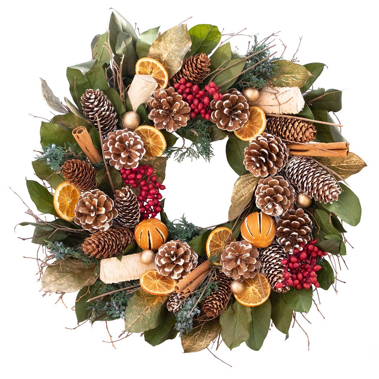 More arriving soon! Cinnamon Orange & Pinecone Wreath