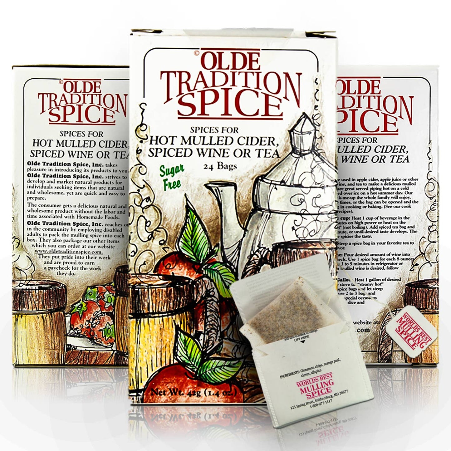 Olde Tradition Spice Mulling Spice in Tea Bags: 8 Tea Bags Per Box