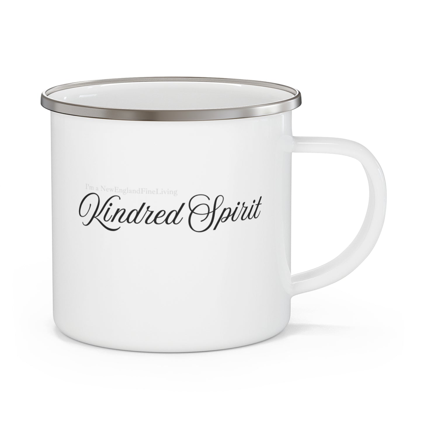 Kindred Spirit Enamel Camping Mug - Perfect for Outdoor Adventures and Cozy Gatherings