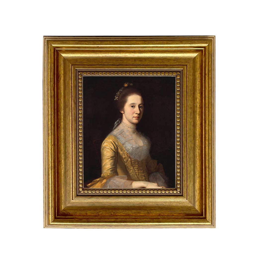 Portrait of Margaret Strachan Vintage Painting Print: Antiqued Gold