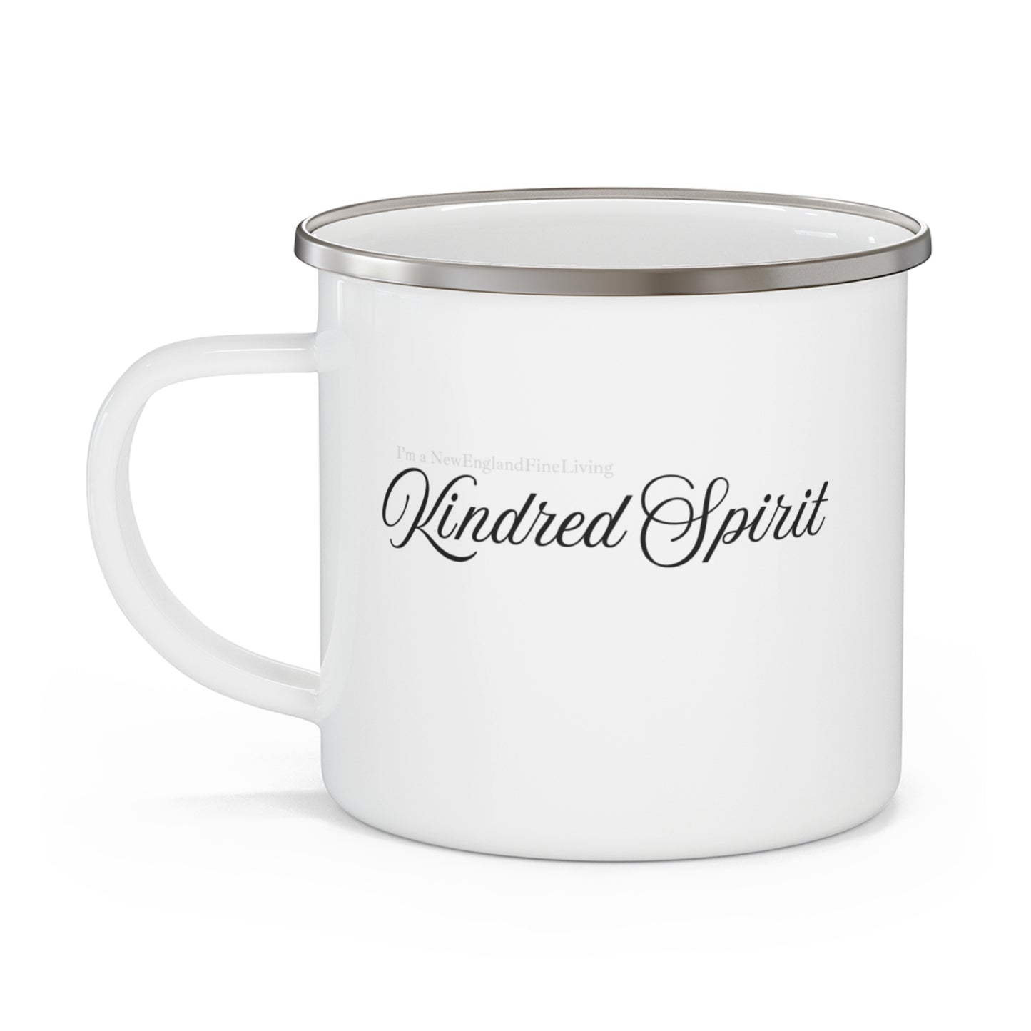 Kindred Spirit Enamel Camping Mug - Perfect for Outdoor Adventures and Cozy Gatherings