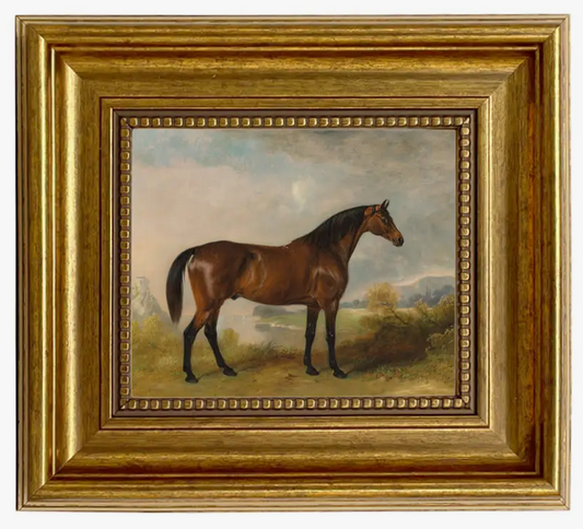 Available march 12th - A horse framed oil painting reproduction