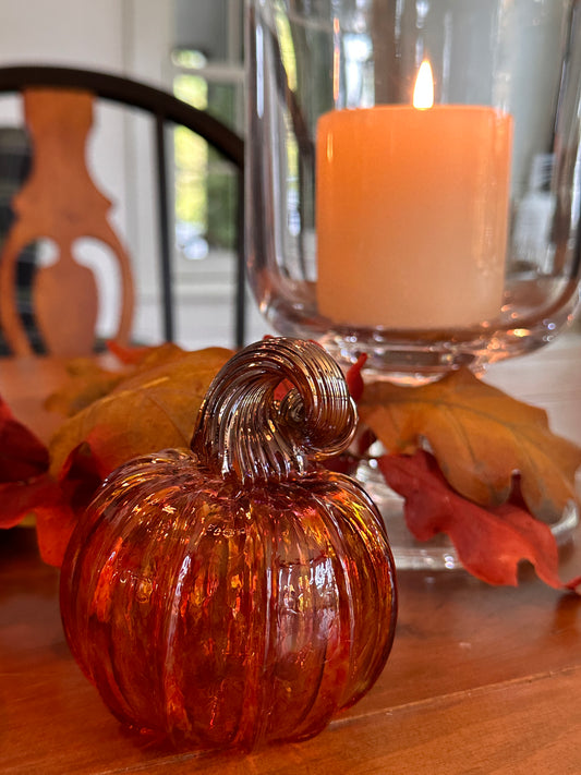 Amber Glass Pumpkin