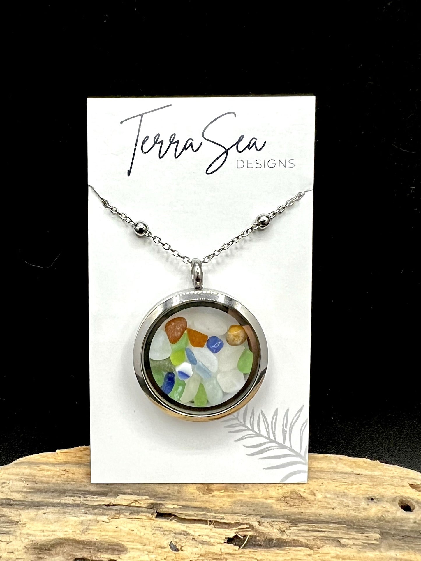 Available March 12th - Seaglass Locket (Small-1.2")