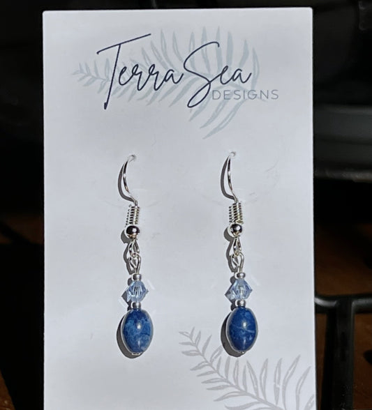 Lapis Howlite Dangle Earrings