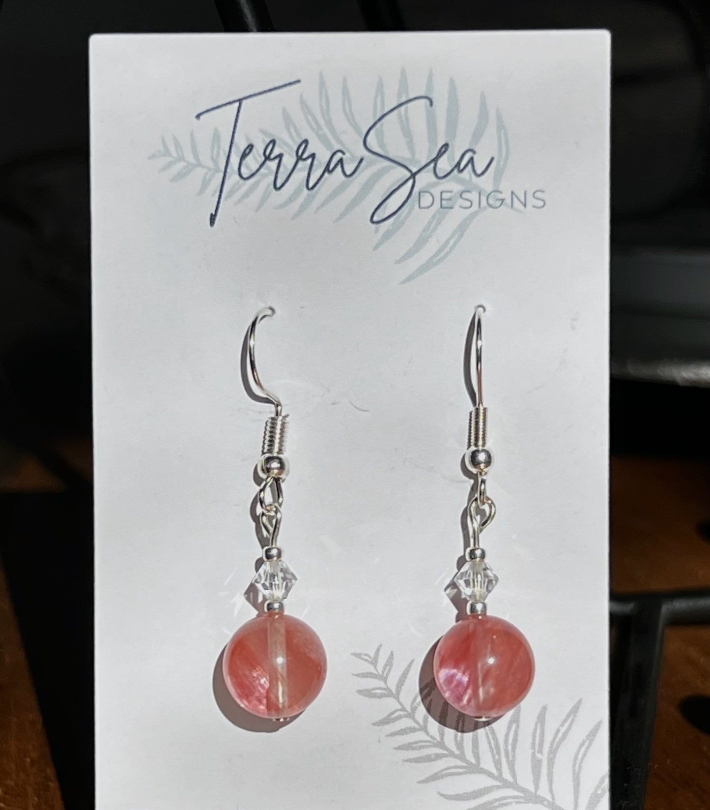 Available March 12th - Cherry Quartz Dangle Earrings