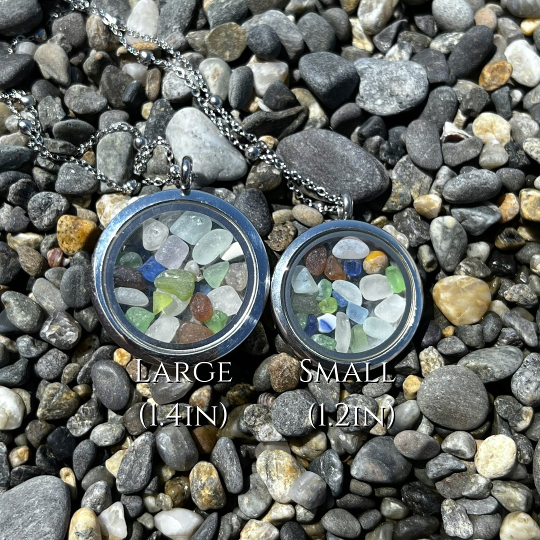 Available March 12th - Seaglass Locket (Small-1.2")