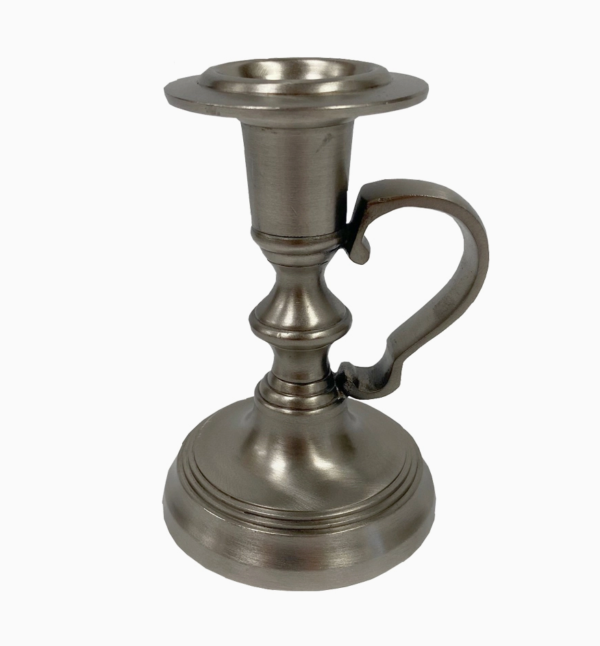 Available March 12th - Pewter-plated brass candle holder