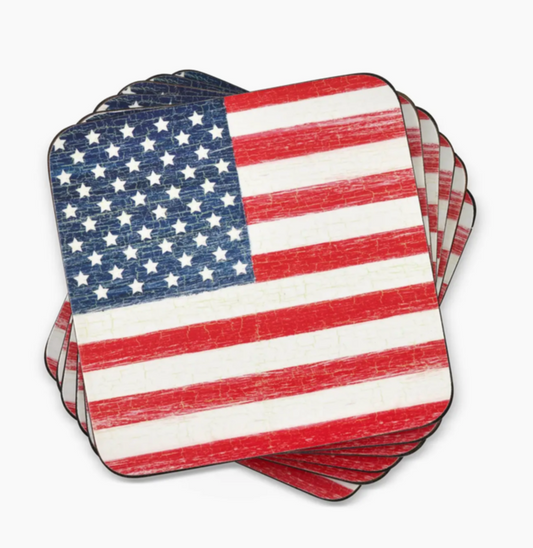 Available March 12th - American Flag Coasters