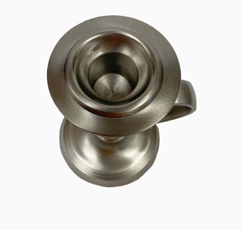 Available March 12th - Pewter-plated brass candle holder