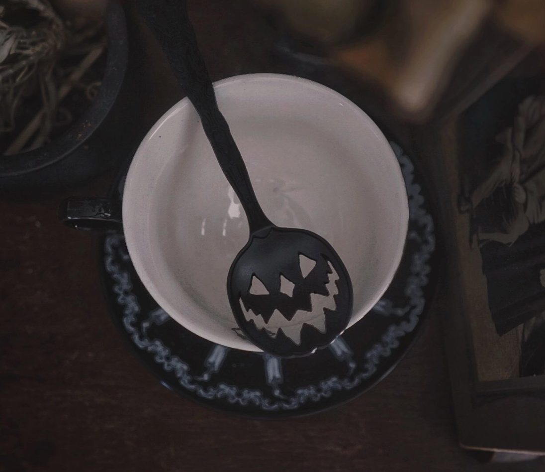 Jack-O-Lantern Pumpkin Spoon in Black - Made in the USa