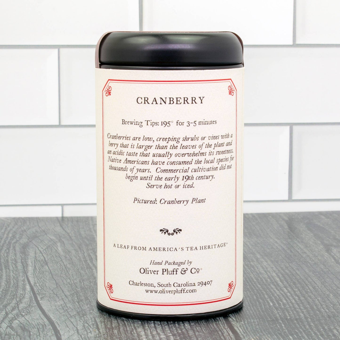 Available March 12th - Cranberry Tea - 20 Teabags in Signature Tea Tin