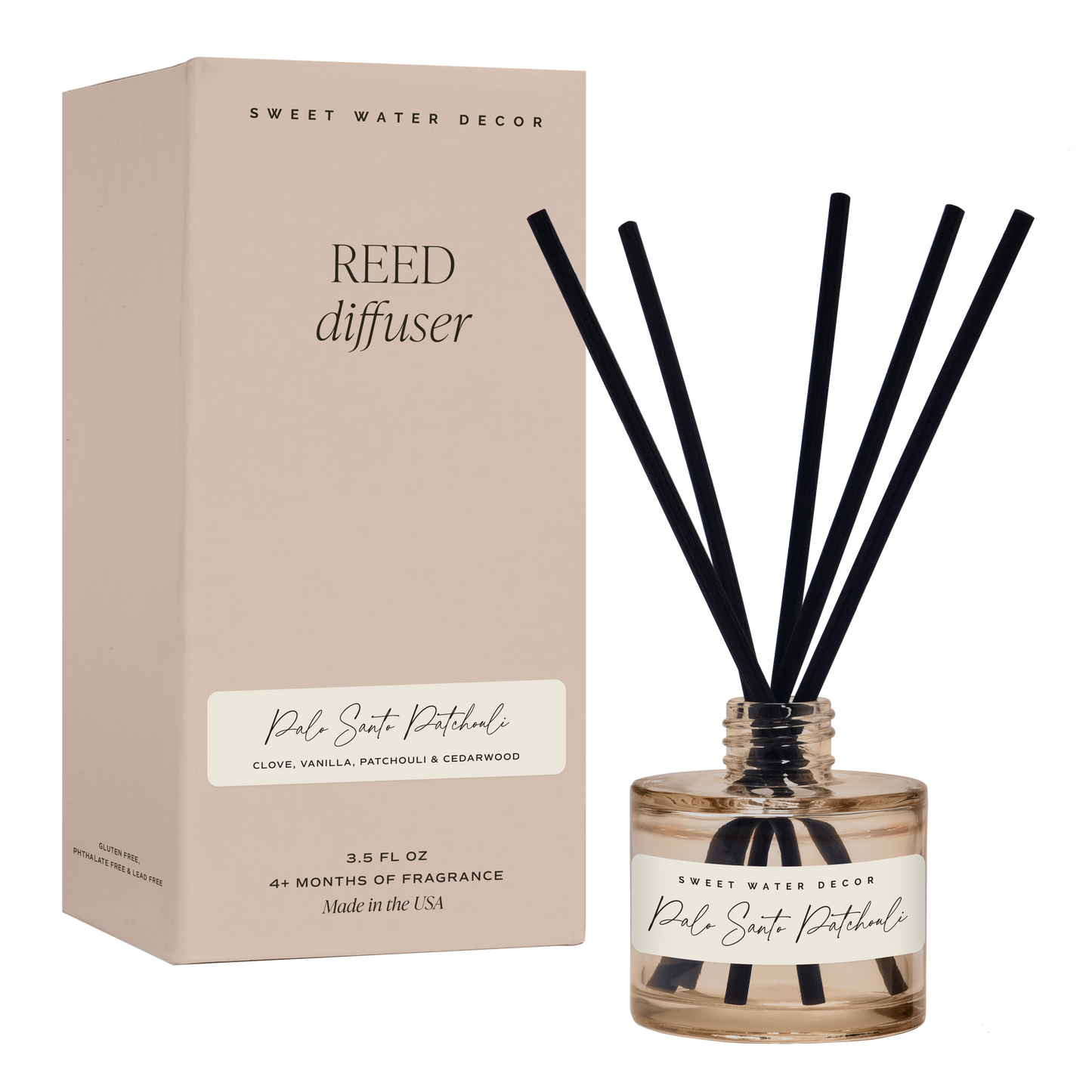 Palo Santo Patchouli Reed Diffuser - Gift & Home Decor