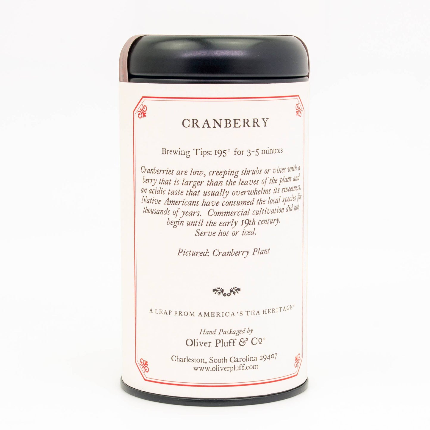 Available March 12th - Cranberry Tea - 20 Teabags in Signature Tea Tin