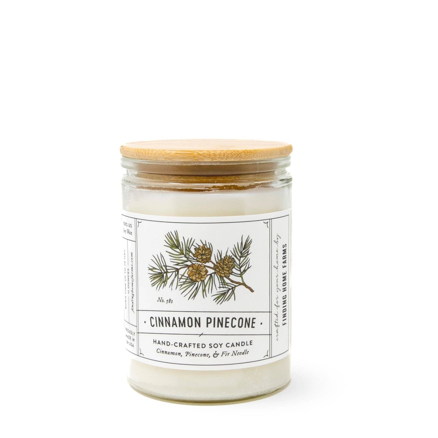 Available March 12th - Cinnamon Pinecone Soy Candle, A Warm & Spicy Fall into Winter Scent