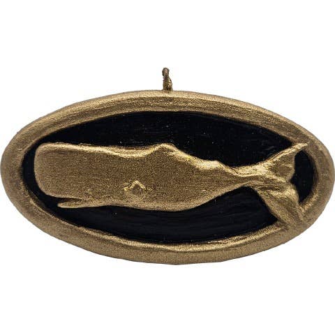 Available March 12th - Whale Ornament in Black and Gold