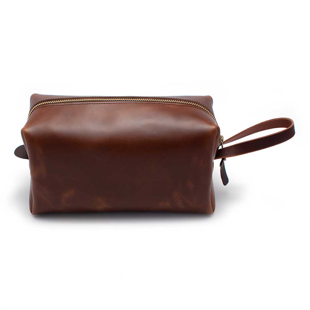 Available March 12th - Leather Travel Kit-Waxy Brown