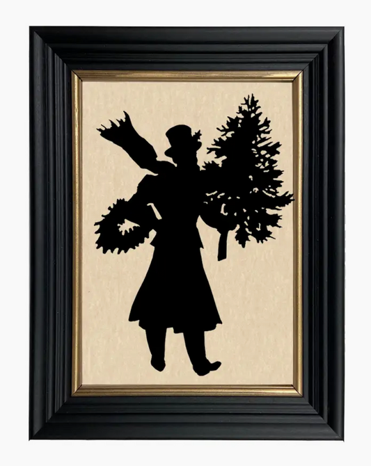Vintage style Christmas silhouette
