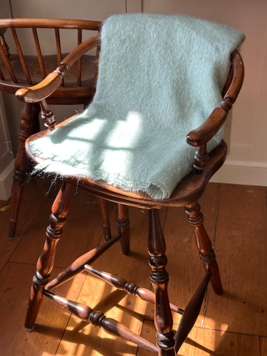 Available March 12th - Green Mist Luxury Mohair Throw